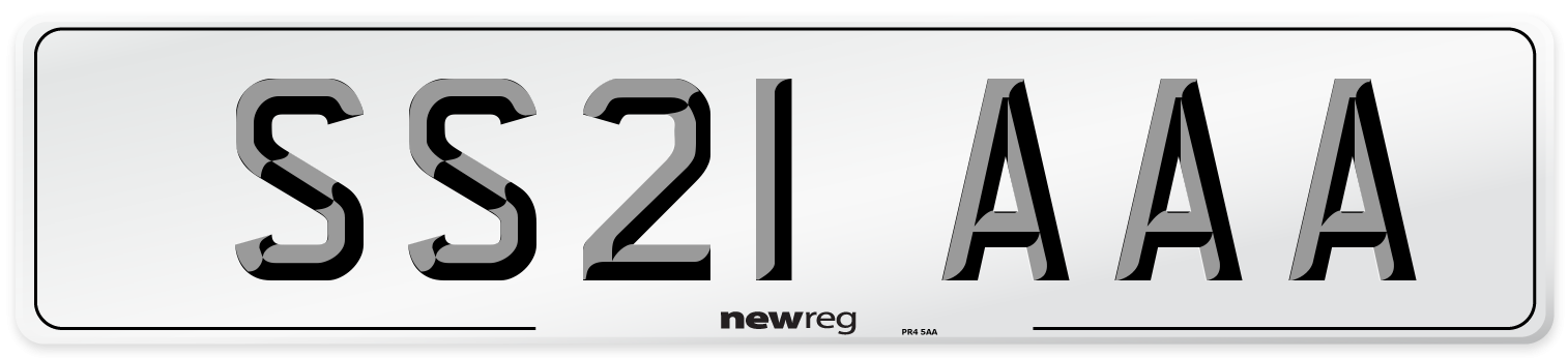 SS21 AAA Number Plate from New Reg